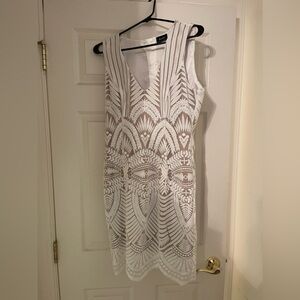 White and cream lace dress!